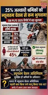 Shocking Report! 25% Indian Casual Workers Paid Below Minimum Wage | SBI PLFS 2025 Study