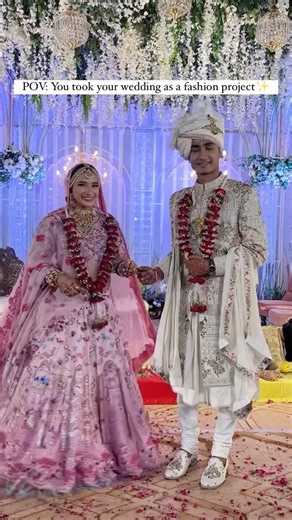 Weddings Decoded | Each piece tells a story, and twinning with groom made it all the more magical. Here’s to dreams becoming reality. 🥂 Bride: @lampofjinni... | Instagram