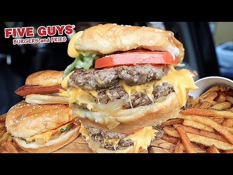MUKBANG EATING FIVE GUYS CHEESEBURGERS & CAJUN FRIES WITH WINGSTOP CHEESE REAL EATING SOUNDS ASMR