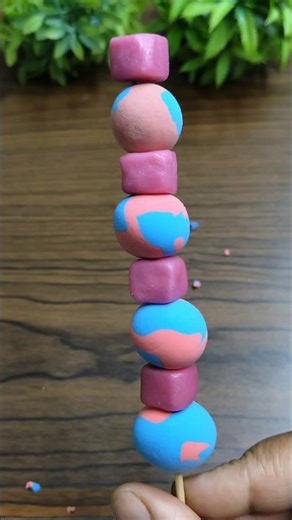 Rainbow clay with pink chupa chups magic cubes #youtubeshorts #viralvideo #shortvideo