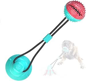prowithlin Suction Cup Dog Toy, Super Stick on The Floor | Dog Chew Toy Tug Toy for Dog Teeth Cleaning Upgraded Material (M)