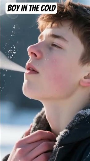 Frozen Adventure A very Cute Young Boy in Iceland’s Icy Waters