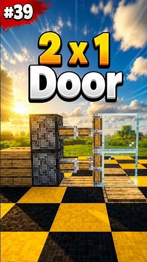 Minecraft 2x1 Door Tutorial 😱 | Easy Redstone Door Build! #39 #minecraft
