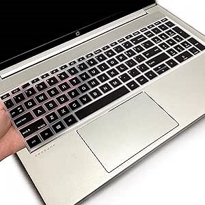 Keyboard Cover for 15.6" HP ProBook 450 G8 G9 G10/HP ProBook 455 G8 G9 G10/HP ProBook 650 G8/HP Zbook Power G8 G9, New HP ProBook 15.6'' Keyboard Skin(NOT fit HP ProBook 450/455/650 G6 G7) Black