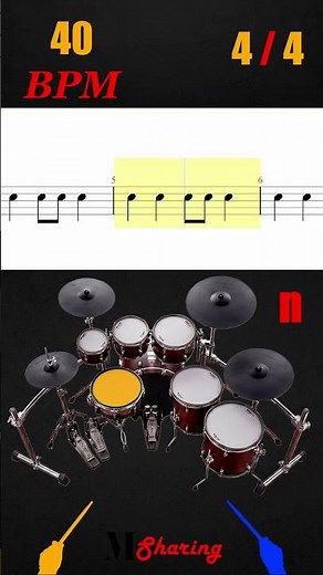 Coordination 2 – Quarter and Eighth Notes - 40 BPM (Exercise - 1)
