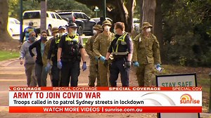 37K views · 643 reactions | Troops are being sent into Sydney and police will go door-to-door as part of a compliance crackdown as COVID-19 case numbers soar in the city. Latest updates: 7news.link/coronavirus | Sunrise | Facebook