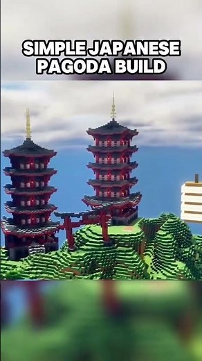 Build Montage - Japanese Pagoda #minecraft #buildminecraft