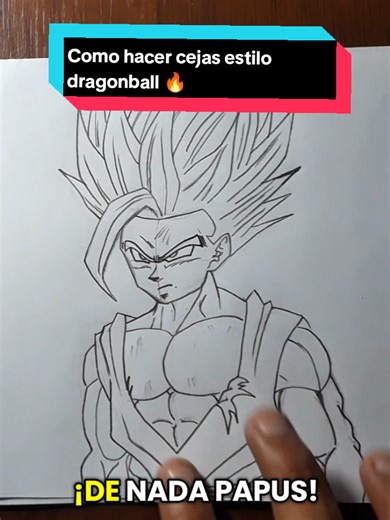 Como hacer cejas estilo Dragonball 🐉🔥 de manera fácil y sencilla ✅ #tutorial #comodibujar #cejas #dragonballlatino