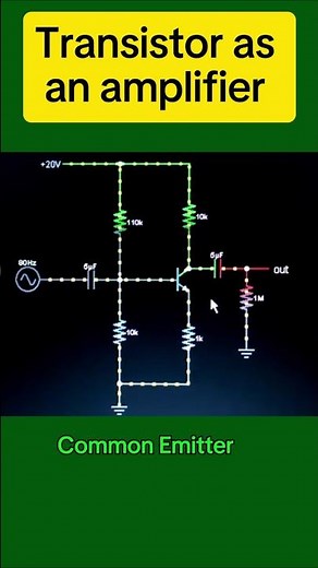How transistor works as an amplifier. Voltage amplifier. #physics #electronic