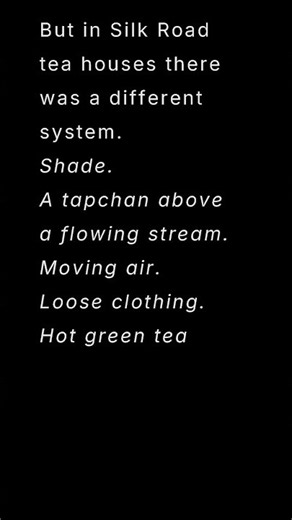 Why do people drink hot tea in the heat?