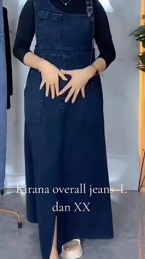 Kirana overall jeans L dan XX #overalldress #overallleviswanitaoverall #overalljeans #overall jeans celma jumbo ld 130 wanita