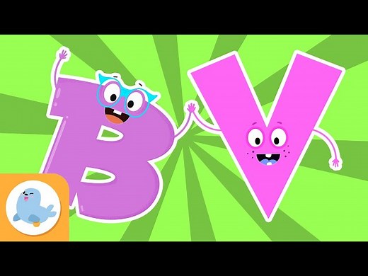 LETTER B and LETTER  V  Learn the ABC's  Compilation - Videos For Kids