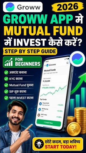 How to Invest in Mutual Funds Using Groww App (2026) | Beginner's Step-by-Step Guide