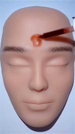 ASMR Blue Cold Makeup on Mannequin #shorts #asmrmakeup #skincare #satisfying #fyp #relaxing #makeup