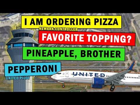 Newark Controller Asks Pilots about Pizza and Toppings! "What's your Favorite?"