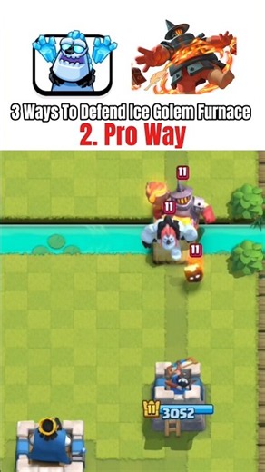 Pro Placements to Defend Furnace Ice Golem Instantly!✅|#clashroyale #gaming