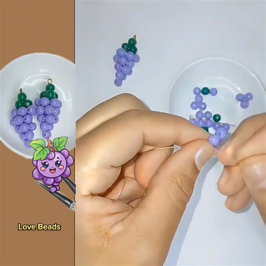 DIY: Beaded Grapes 🍇 🍇 Nature inspires beadwork, and these charming beaded grapes are a testament to that. These grapes can be used as earrings, pendants, keyholders, or decor. Enjoy this easy-to-follow tutorial to learn more. Happy beading! 📹jailmasouza #lovebeads #beadesgrapes #grapes #beads #beading #beadedaccessories #BeadedEarrings #beadedjewelry #beadedpendant #naturebeads #handmadejewelry #beadingtutorial #beadingtips #handmadejewelry #beadinginspiration #beadingtechniques #beadingforb