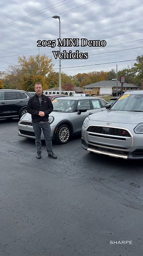 Great deals on our retired 2025 demo vehicles! #MINICountrymanS #CompactLuxurySUV #HotHatchSUV #ALL4AWD #MiniAdventure | SHARPE Cars
