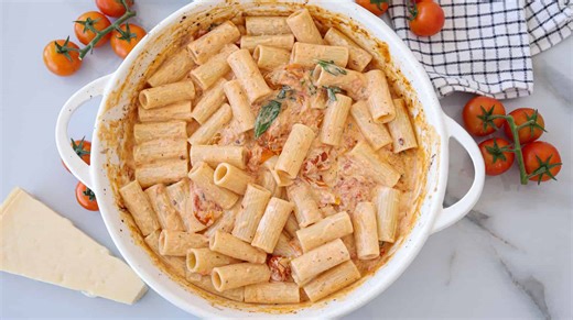 Burst Tomato Mascarpone Pasta – Baked or Stove-Top