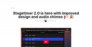 Stagetimer 2.0 is here with improved design and audio chimes 📢 🎉