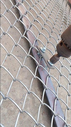 attach wire mesh on metal using tapping screw.