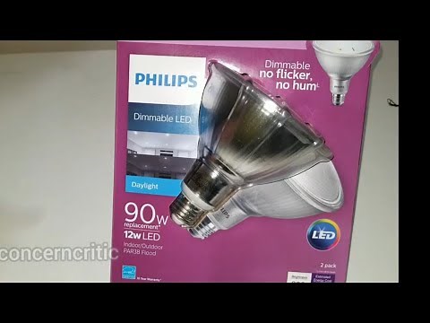 installation of indoor / outdoor Phillips LED flood lights PAR38