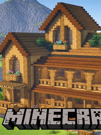 Minecraft: Build a Large Wooden Survival House Tutorial