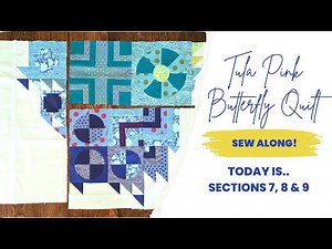We've got the Blues today! Tula Pink Butterfly Quilt Sew Along Sections 7, 8 & 9 Tutorial