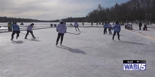 Over 60 teams participate in Maine Pond Hockey Classic tournament in Oakland