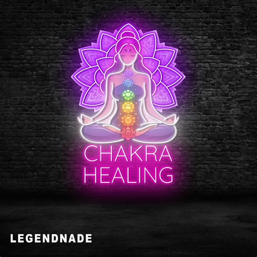 Chakra Healing Neon Sign, Psychic Led Light, Custom Neon Sign, Yoga Studio Wall Decor, Spiritual Home Office Sign - Etsy