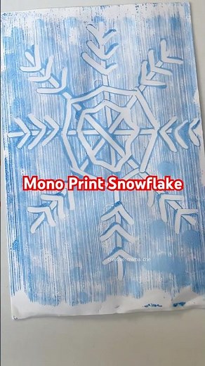 Mono Print Snowflake | Easy Winter Craft for Kids ❄️