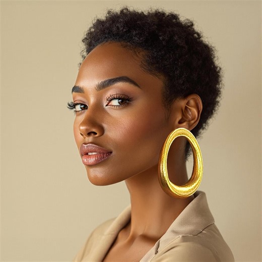 Big Gold Hoop Earrings: Bold Bohemian Statement African Jewelry - Etsy