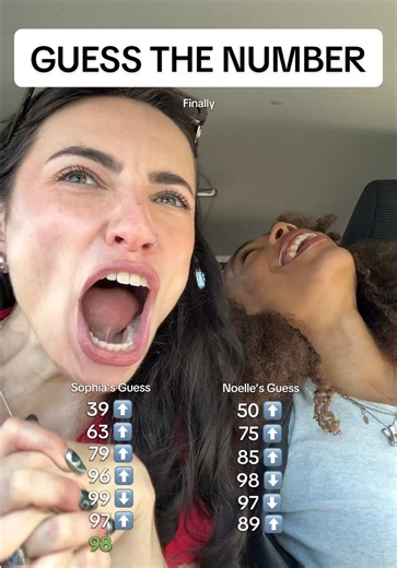 Guessing her OWN NUMBER?! Risky move… 😳👀 #besties #bestiesforever #guessthenumber #numbergame