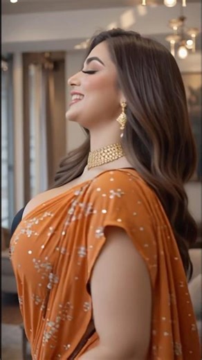 Saffron Rust Glow ✨ Black Blouse Elegance in Stunning Style!