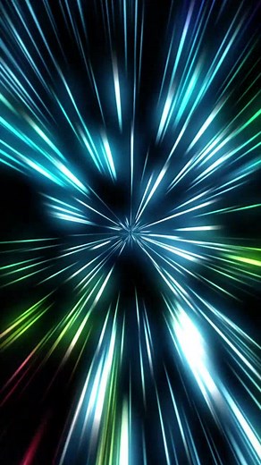 Animated Neon Stars Tunnel Loop Art Intro