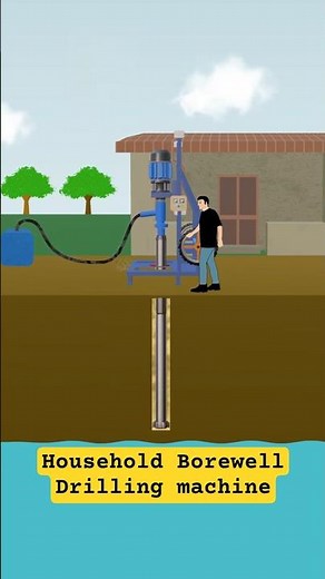 Small Household Borewell Drilling Machine