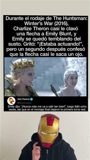 Durante el rodaje de The Huntsman: Winter's War (2016), Charlize Theron estaba demasiado cerca