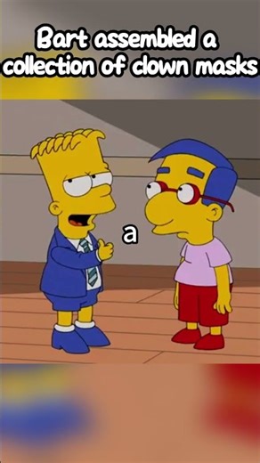 Bart assembled a collection of clown masks S29E14P02#animation #funny #suspense #simpsons #cartoon