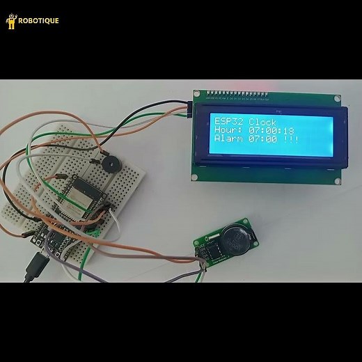 Alarm clock with ESP32 board and DS1302 RTC module #shorts