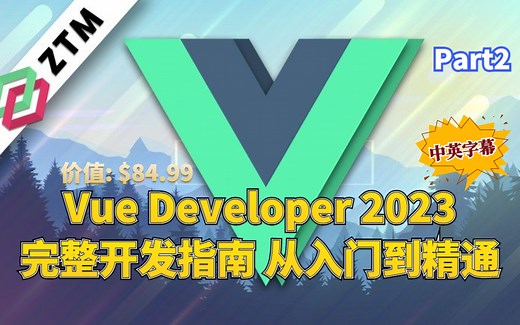 2023 Vue Developer：从入门到精通完整开发课程（Pinia、Vitest）中英字幕 - Part2