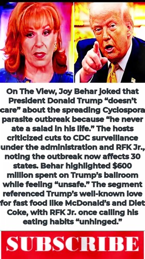 Joy Behar ROASTS Trump Over Parasite Outbreak: “He Never Ate A Salad!”