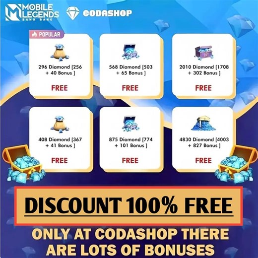 🎉 100% Discount New Year 2026 is now available ✨ 🔔Great news for MLBB players! The biggest event is now here with a limited-time 100% off! This event ends at the end of this month 🎊 Grab yours now! #NEXTLEVELSTARSHERE #CODASHOP #MobileLegendsBangBang #HappyNewYear | Codshop