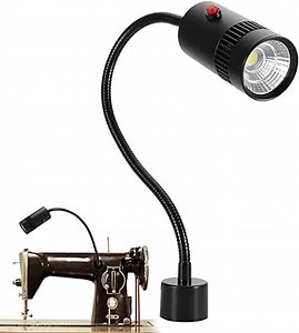 Flexible Work Lamp,7W high Power LED Light Source 360 Degree Omni-Directional Flexible gooseneck with Magnet Base for Lathe, Work, Sewing, Beauty