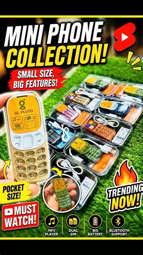 Mini Phone Collection 2026📱Small Size Big Features🤯 #shorts #trending #minimobile