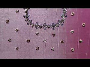 Maggam work Parrot design //New Aari work blouse design//Hand embroidery tutorials