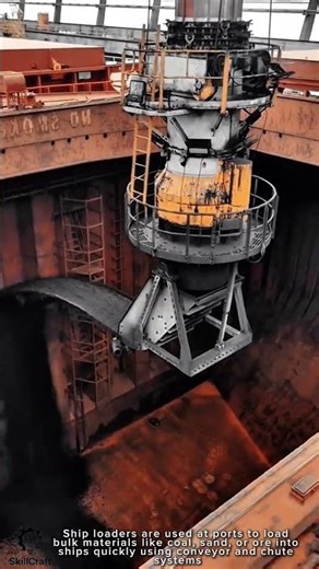 Work tool ship loader bulk cargo handling at port