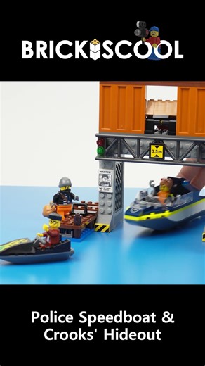 Police Speedboat and Crooks' Hideout