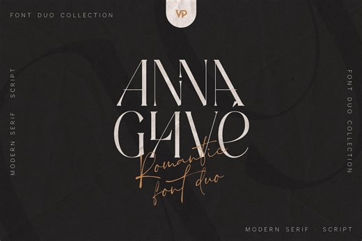 Anna Glave Serif   Script Font Duo | Luxury Serif & Handwritten Script for Branding, Wedding, Logos and Elegant Design - Etsy