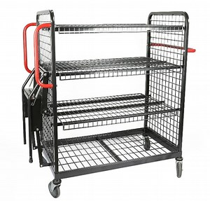 [Hot Item] Warehouse Logistics Multi-Tier Order Picking Trolley with Steps and Ladder