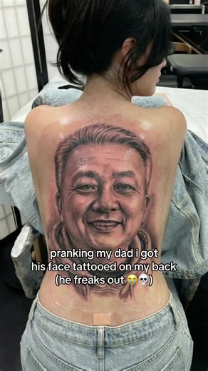 my dad has no chill 😭😭 #prankvideo #funny #dad #tattoo #aiprank | pranks
